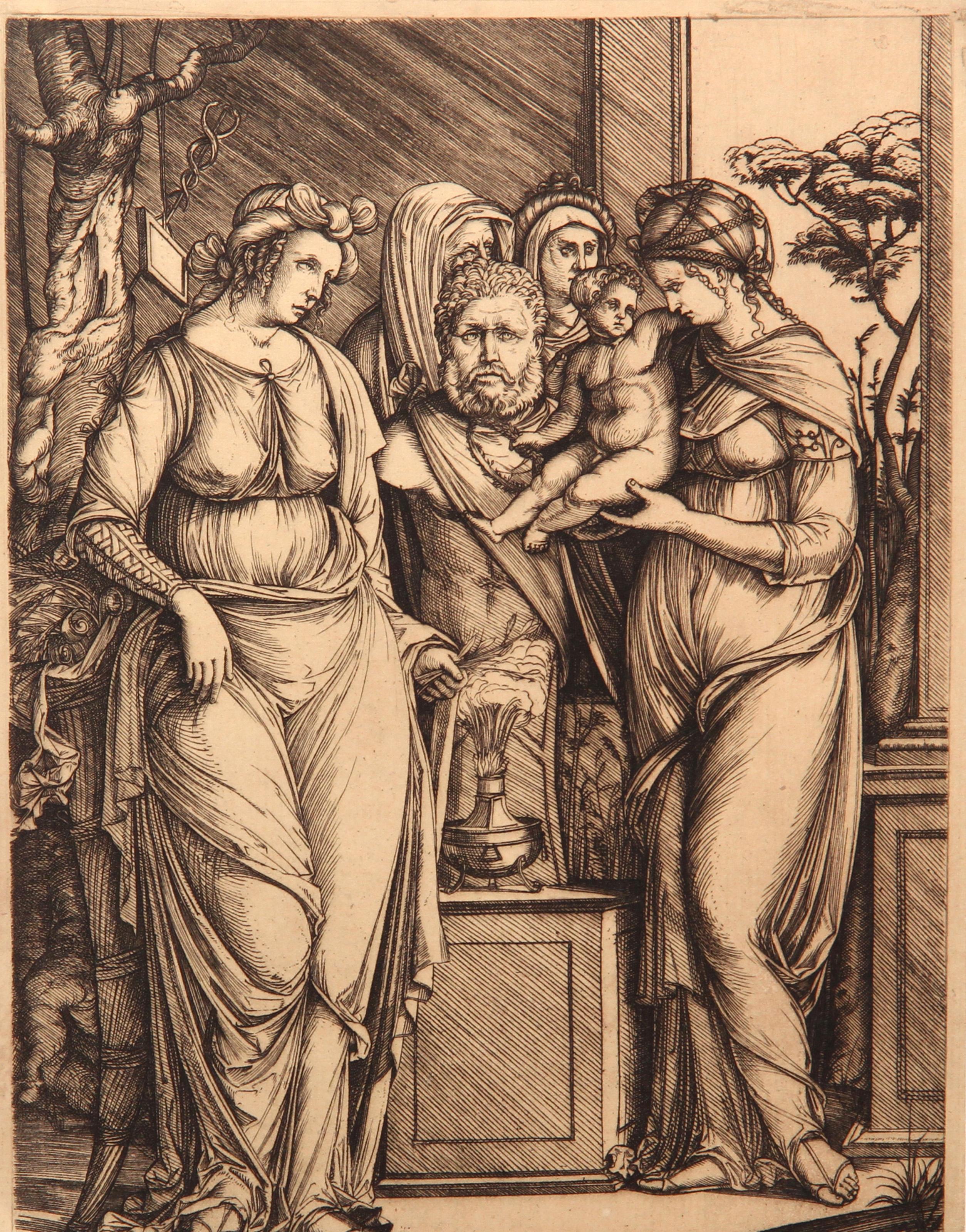  Jacopo de' Barbari, dopo Amand Durand, italiano/belga (1450 - 1516) - Sacrificio di un priapo, Medium: Heliogravure, Size: 9.25  x 6.75 in. (23.5  x 17,15 cm), Stampatore: Amand Durand, Descrizione: L'incisore e pittore francese Charles Amand