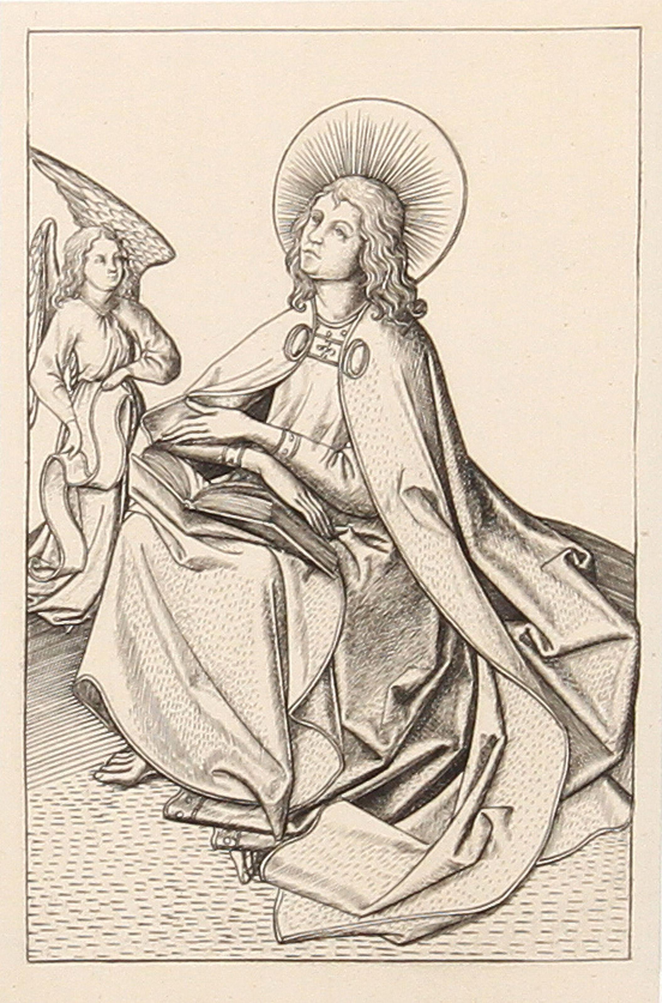 Saint Jean l'Evangeliste, Heliogravure du maitre E.S.
