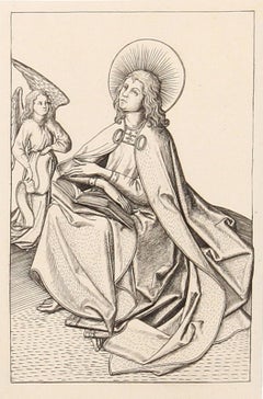Antique Saint Jean l'Evangeliste, Heliogravure by Maitre E.S.