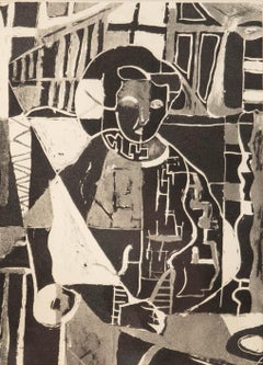 Sam Kaner (1924-1990) - Mid 20th Century Aquatint, Abstract Figure