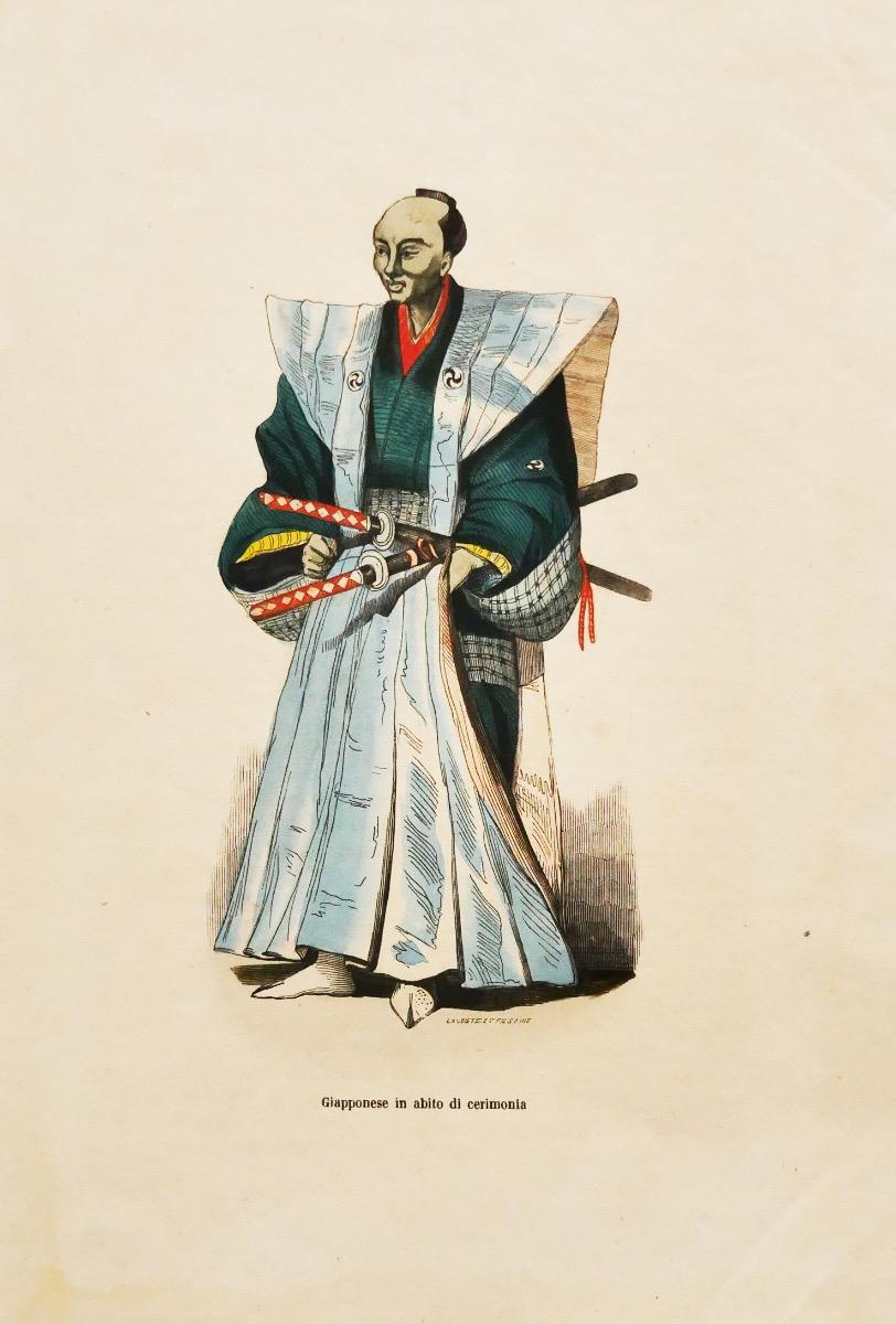 Samurai - Original Lithography - 19th Century