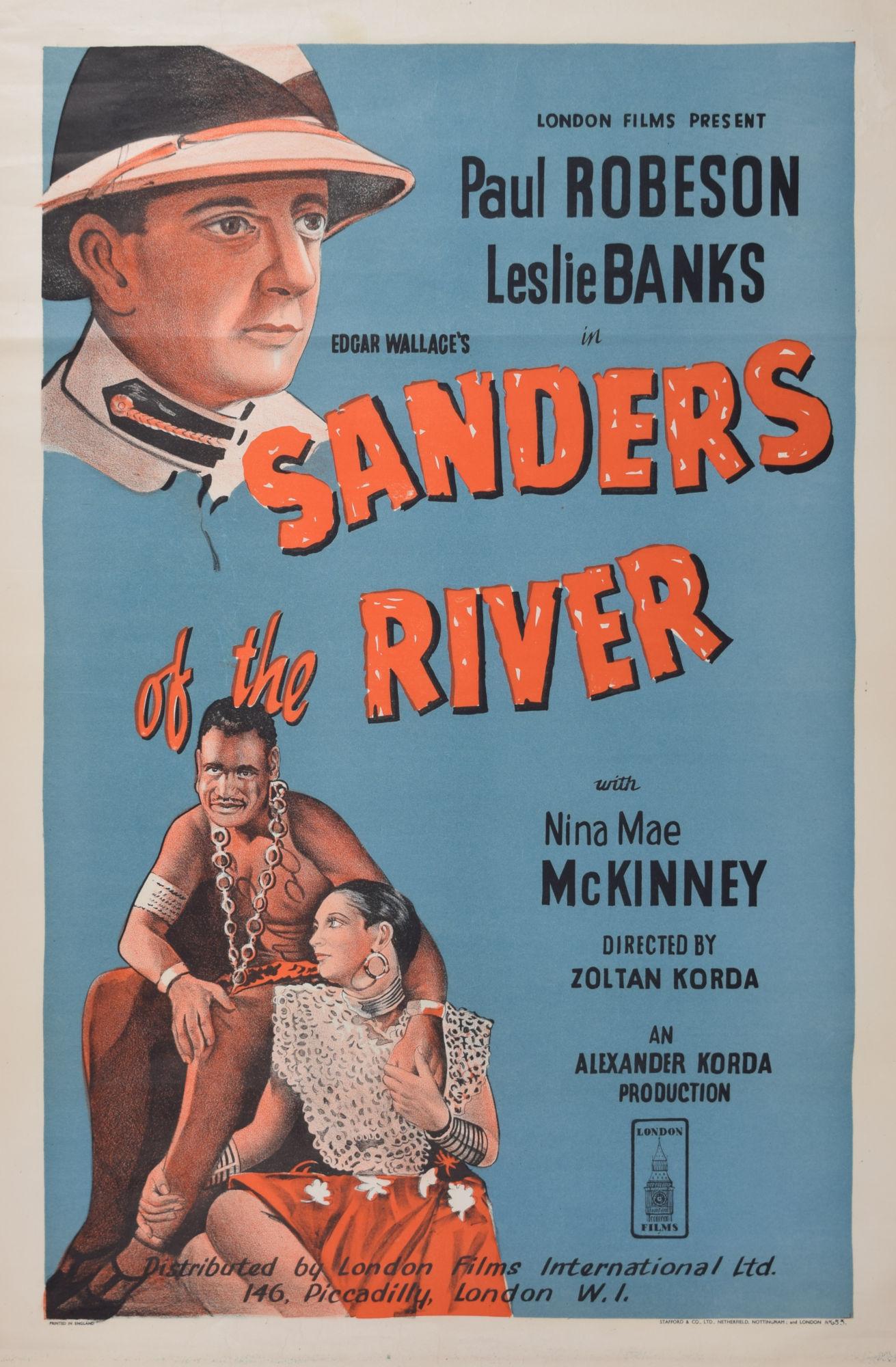 Sanders of the River manifesto cinematografico originale d'epoca del 1935 Coloni Nigeria - Print di Unknown