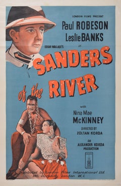 Sanders of the River original vintage 1935 film poster Colonial Nigeria