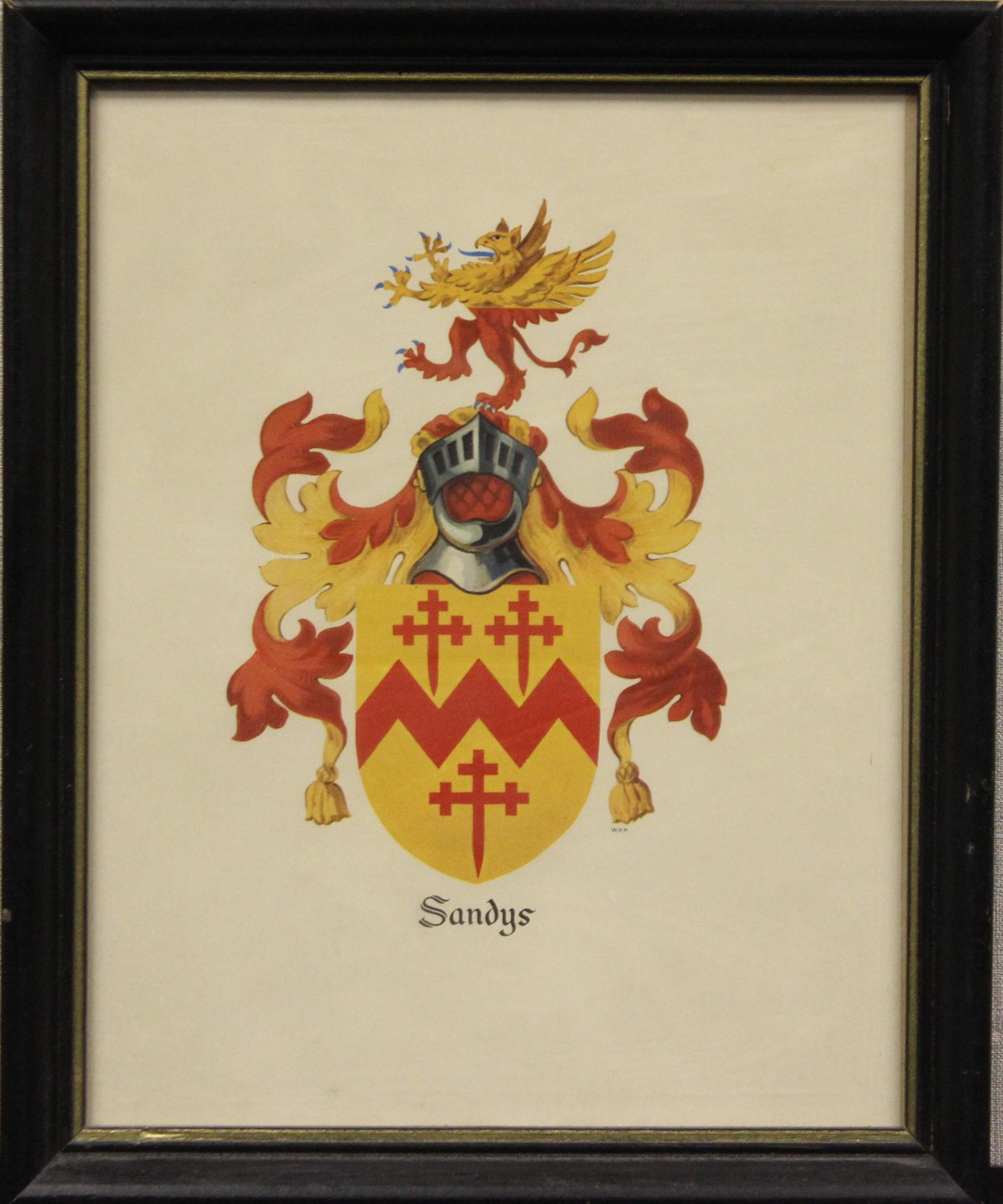 "Sandys Armorial Coat-Of-Arms" - Print by Unknown