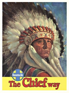 Santa Fe The Chief Way original American railroad poster