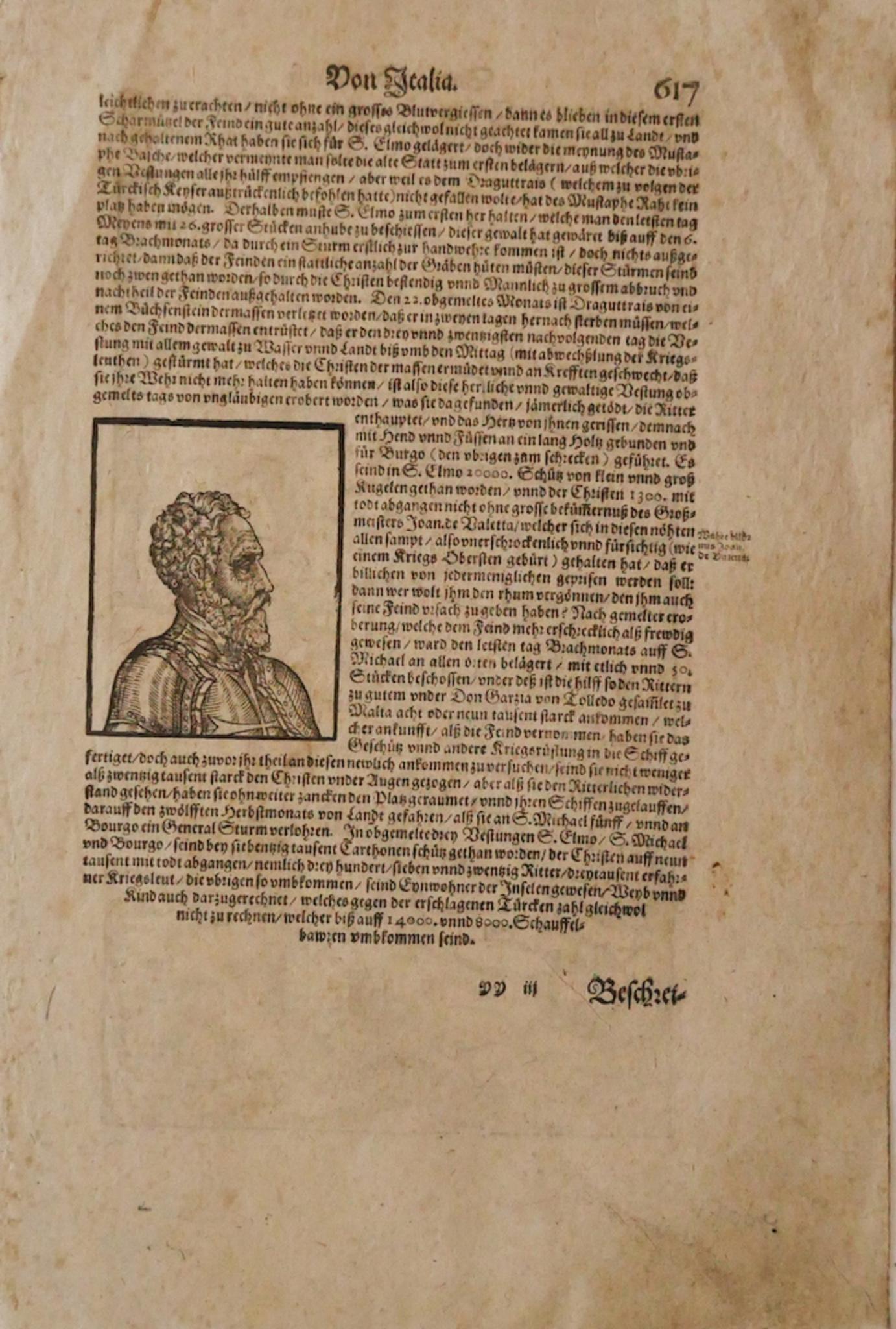 Sardinia - Original Etching - 16th Century - Print by Unknown