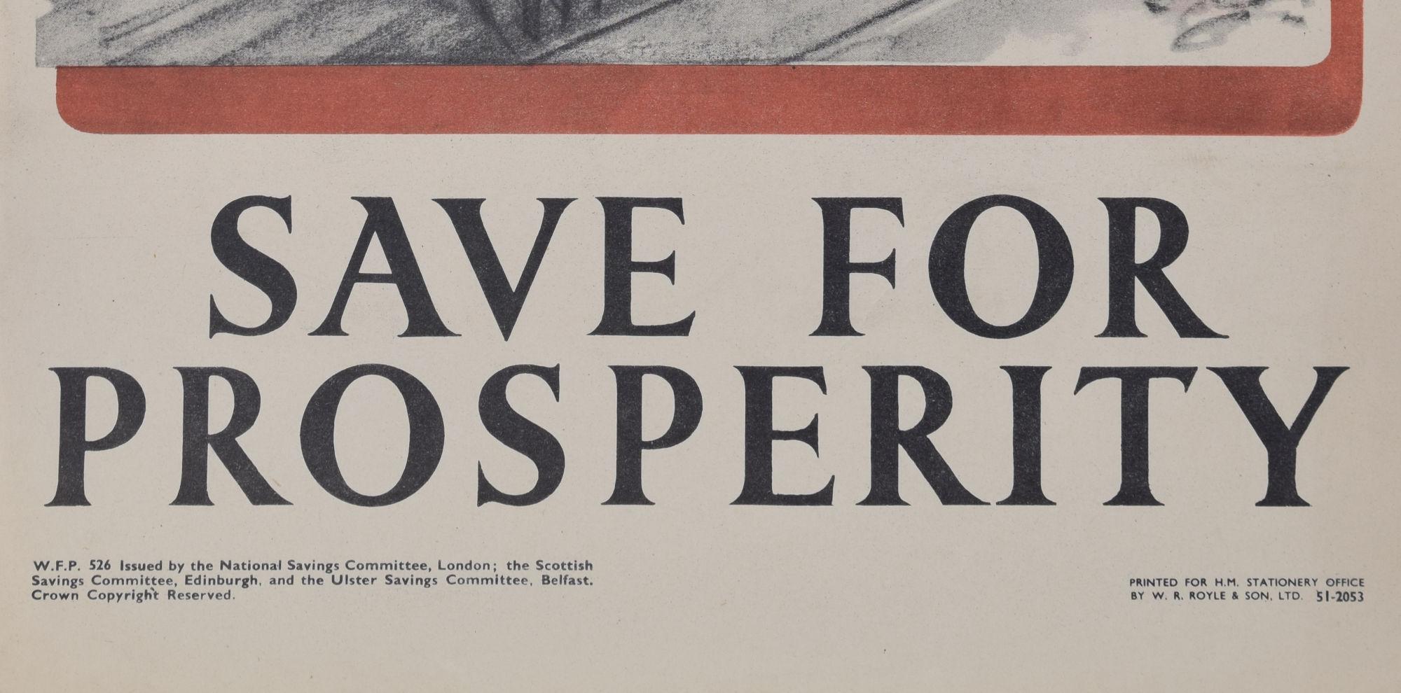 Save for Prosperity - Building Homes for Heroes original vintage poster For Sale 4
