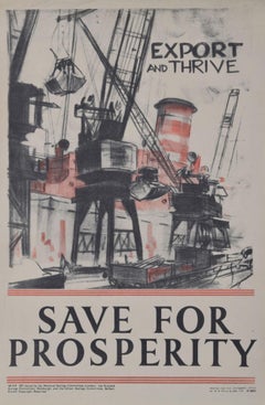 Save for Prosperity - Export and Thrive original Vintage poster