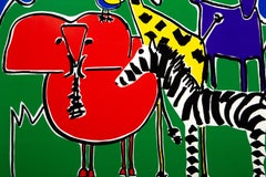 Save the Creatures, Folk Art Screen Print by Rae Baymiller