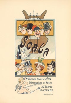 "Scala" French lithograph poster, printed in 1897