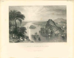 Scene at Colgong on the Ganges – Originallithographie – frühes 19. Jahrhundert