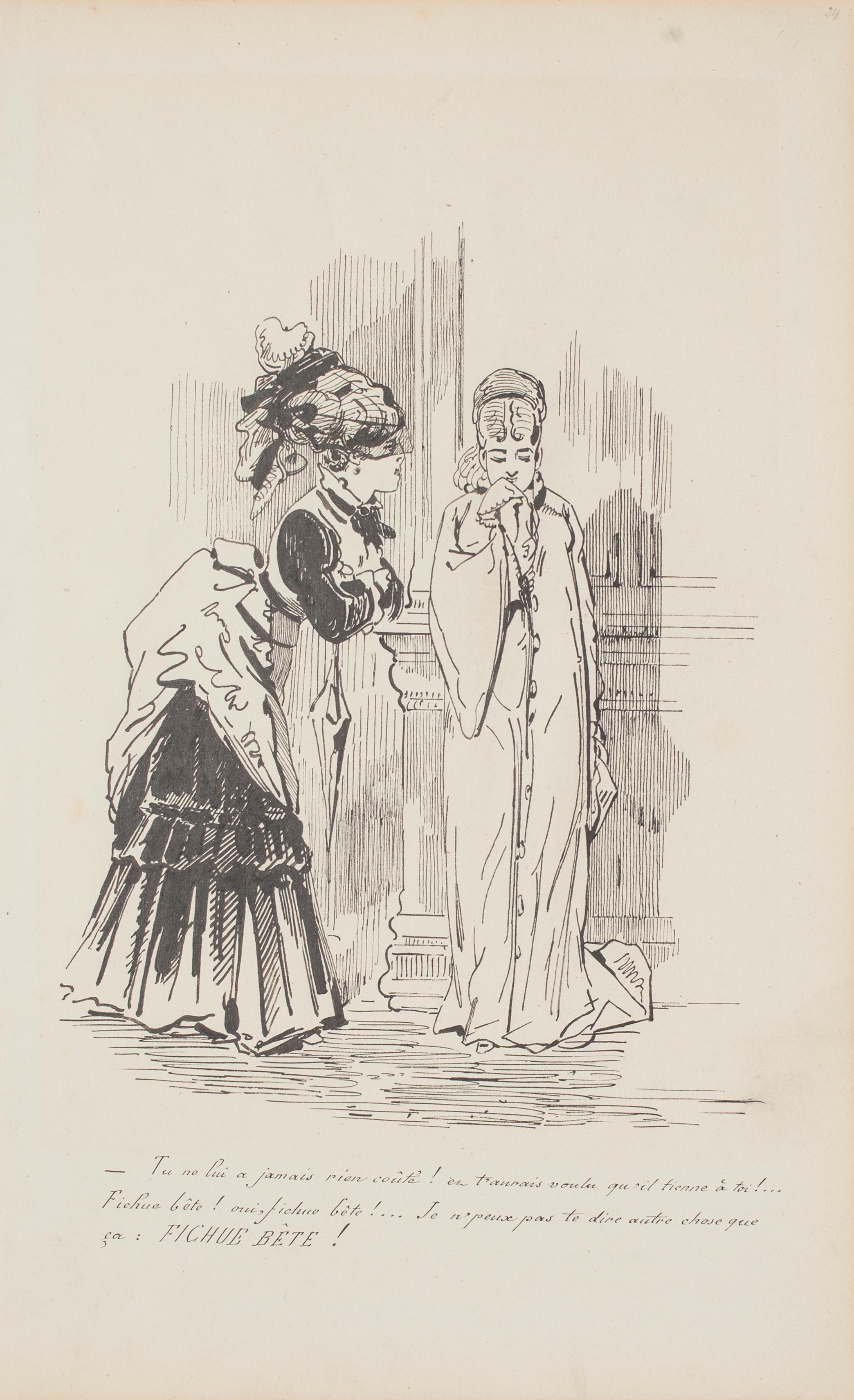 Escenografías - Conjunto de 3 litografías originales de un maestro europeo de principios de 1900 - Figurative Print Beige de Unknown