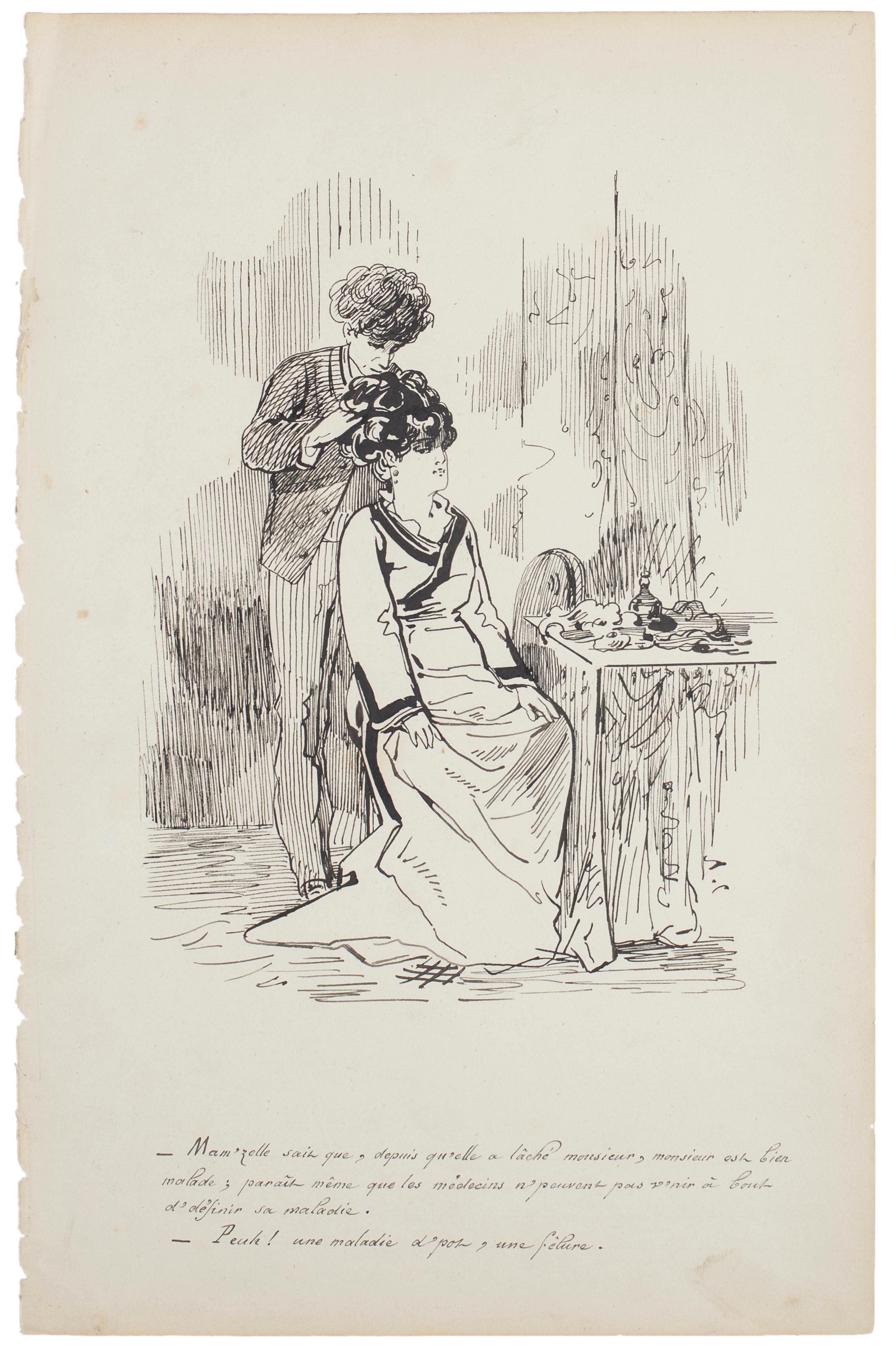 Figurative Print de Unknown - Escenografías - Conjunto de 3 litografías originales de un maestro europeo de principios de 1900
