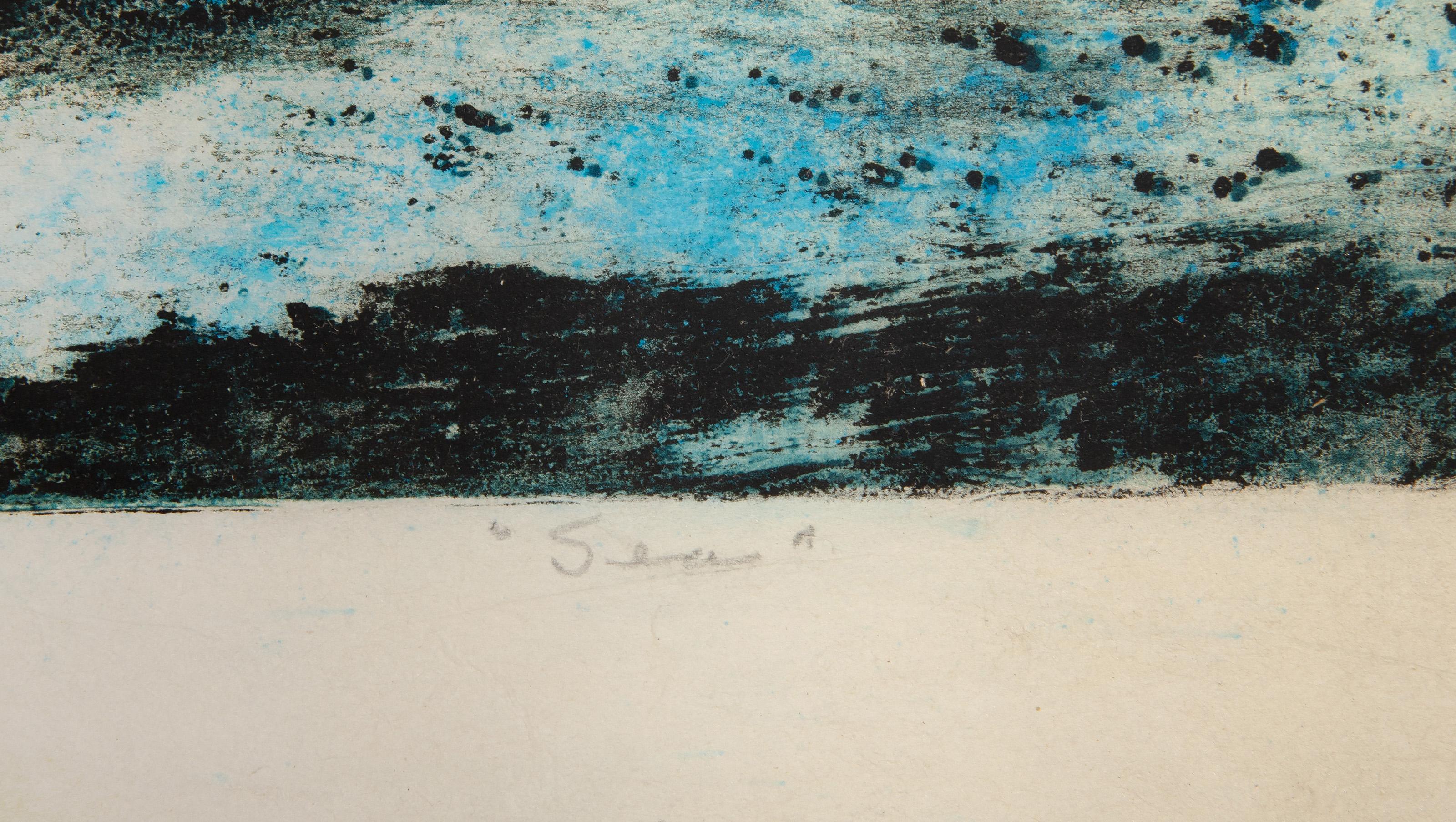Ruth Cyril, estadounidense (1988 - ) -  Mar, Año: 1956, Medio: Serigrafía realzada sobre papel de trama fina, firmada, titulada y numerada a lápiz, Edición: 5/20, Tamaño de la imagen: 12 x 18 pulgadas, Tamaño: 14,5 x 20 pulgadas (36,83 x 50,8 cm) 