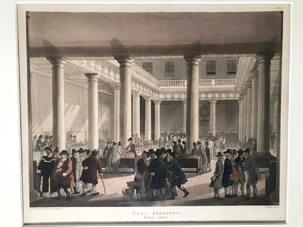 Set of Four Regency Era Coloured Engravings by Rowlandson For Sale 1
