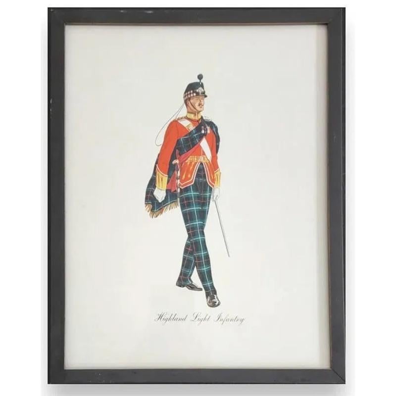 Set x 6 Famous Dewar's White Label Regimental Prints c1943 Framed Prints en venta 6