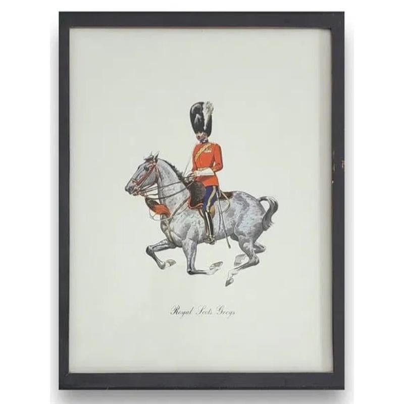 Set x 6 Famous Dewar's White Label Regimental Prints c1943 Framed Prints en venta 8