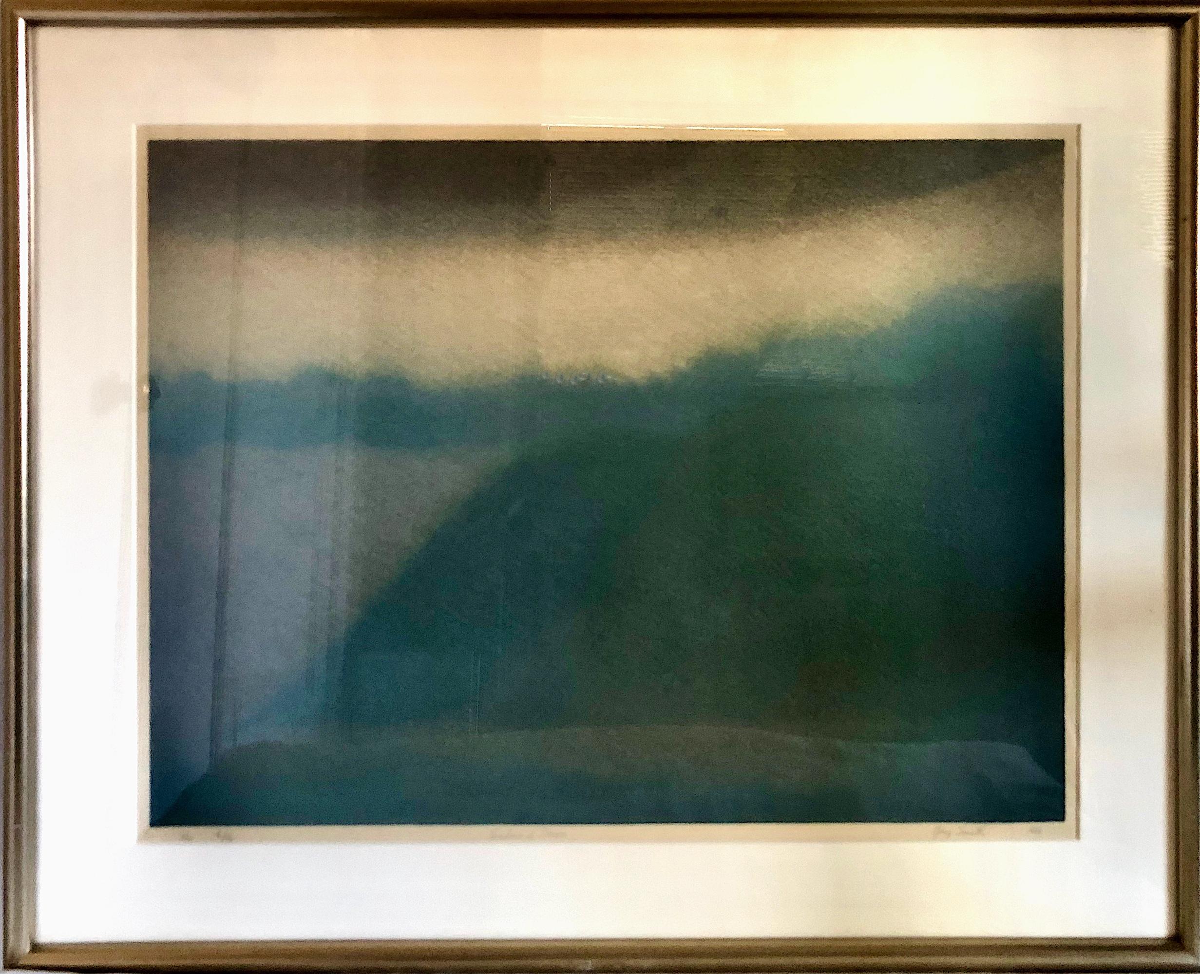 Landscape Print Unknown - "L'ombre de l'aube" Un résumé apaisant de Gary Smith