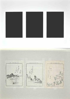 Shiga City - Impression sur bois originale - Début du 20e siècle