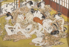 Shunga Representations - Woodcut Print by Japanese Master Early 20th Century