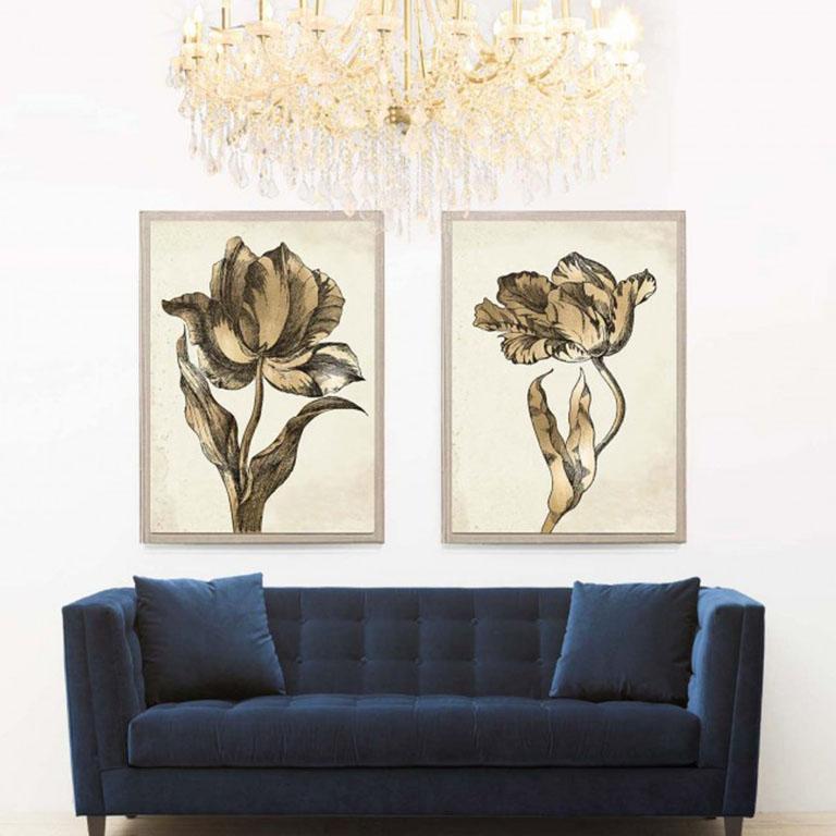 Sieger Tulips 1, Gold Leaf, Framed - Print by Unknown