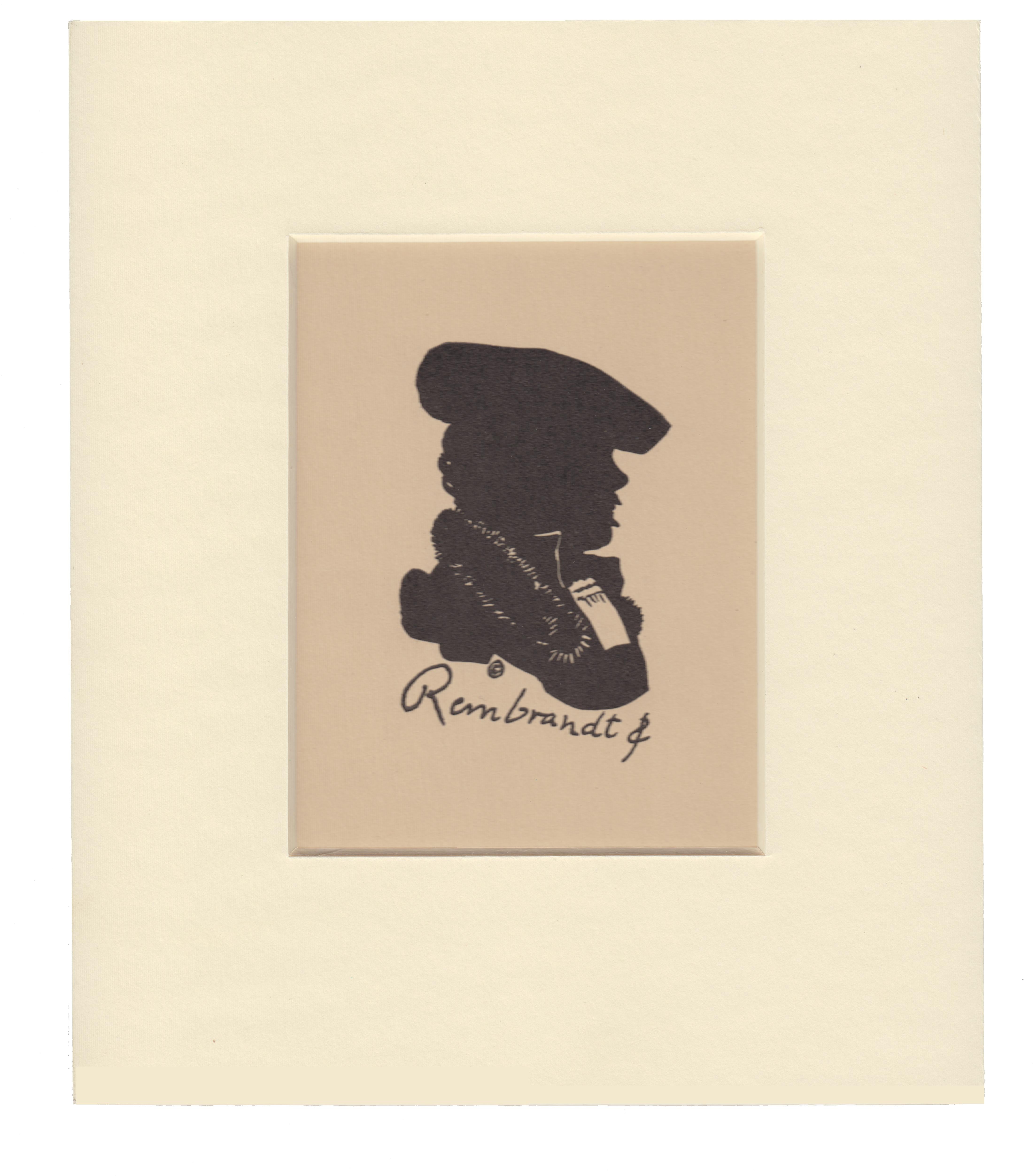 Silhouette of Rembrandt - Print by Unknown