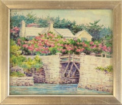 Vintage Silver Framed Bermuda Cottage Print