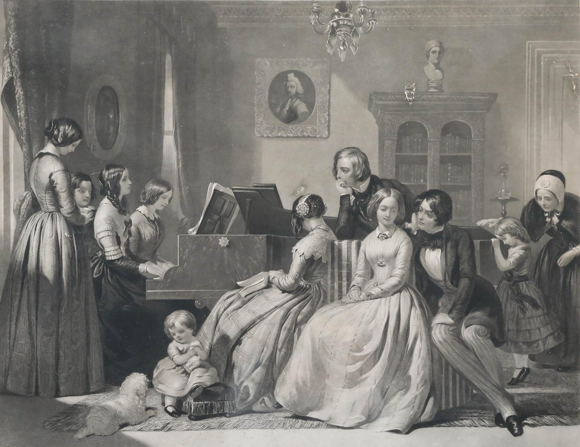 Simmons d'après pierre - gravure encadrée du milieu du 19e siècle, The Duet - Print de Unknown