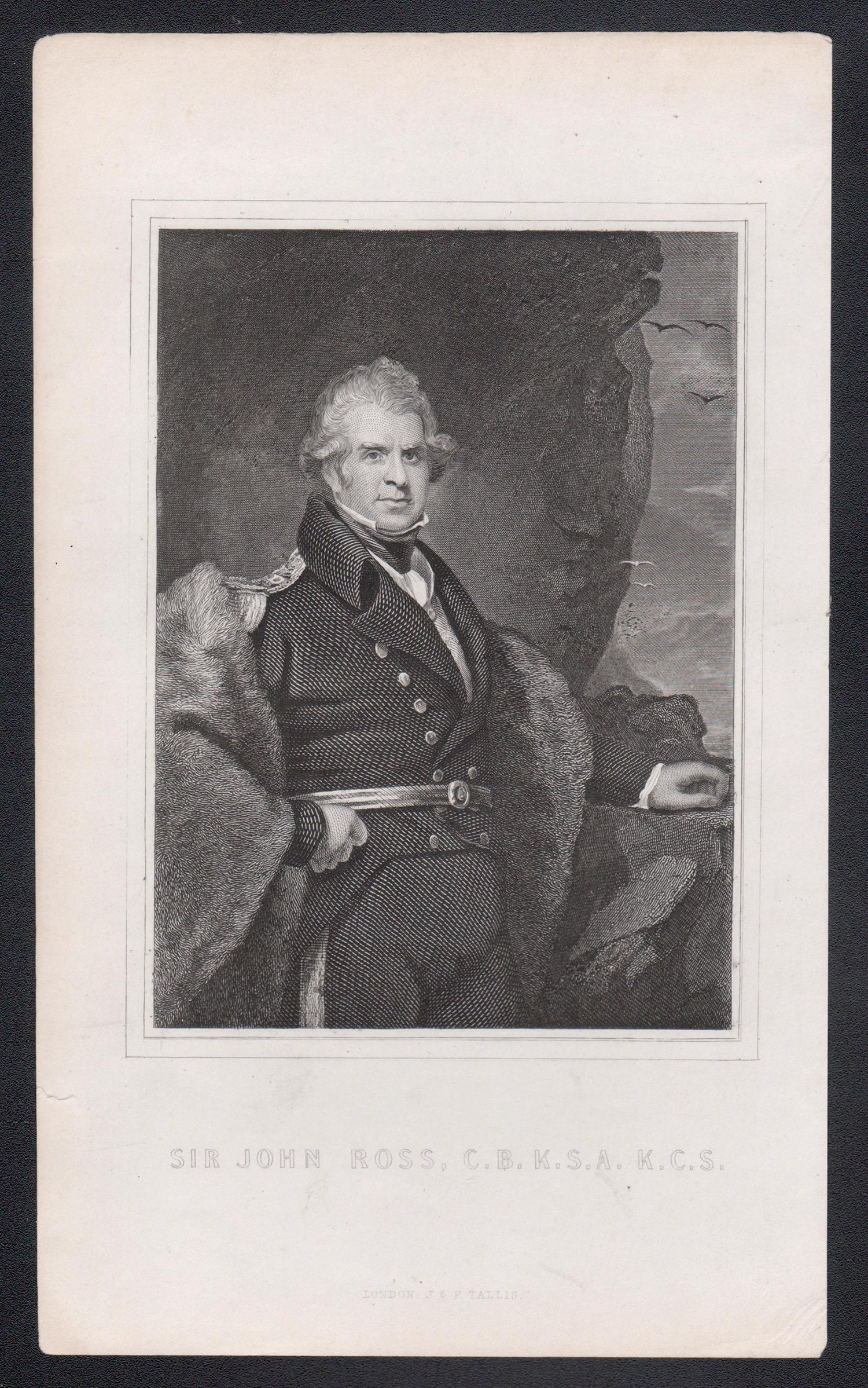 Sir John Ross, Arctic Explorer, 19th century portrait engraving print - Print by Unknown
