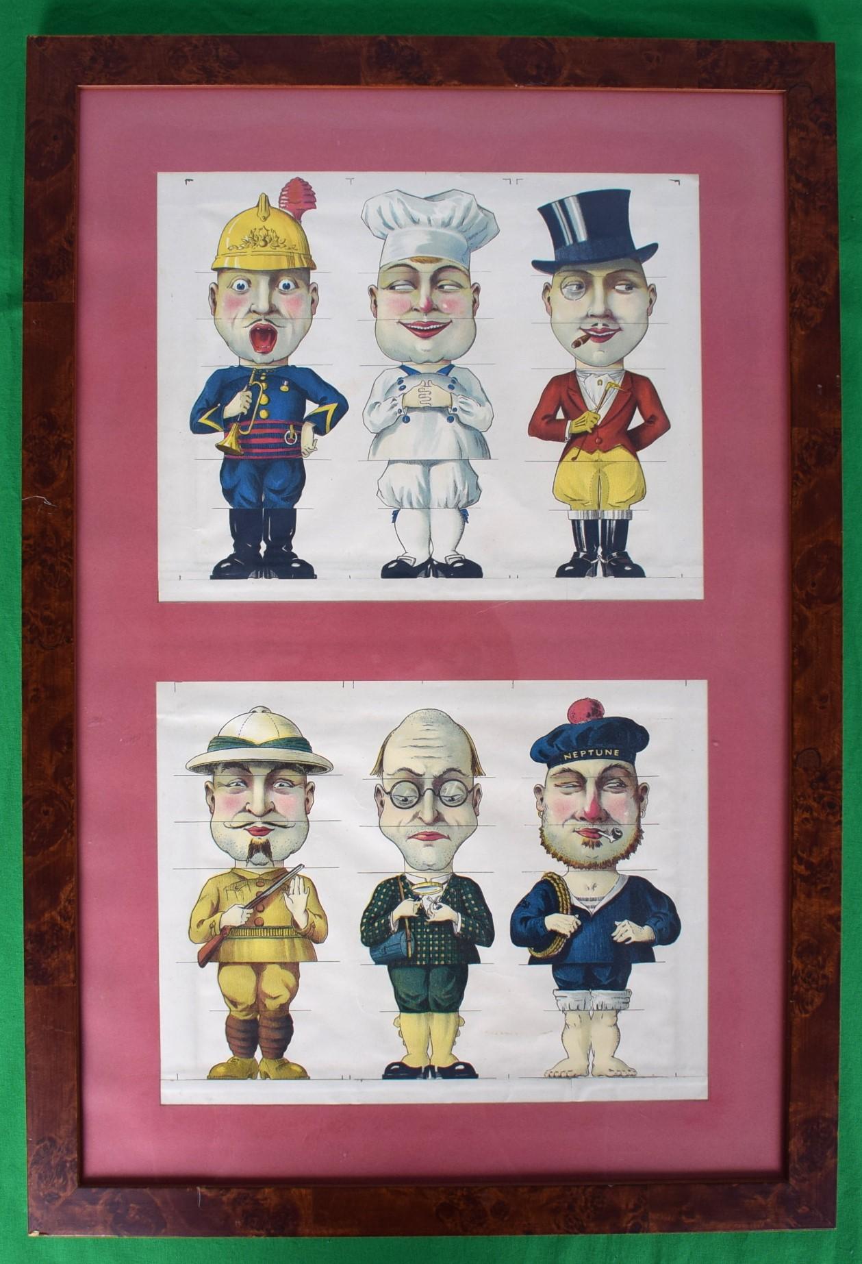 Sechs Karikaturen