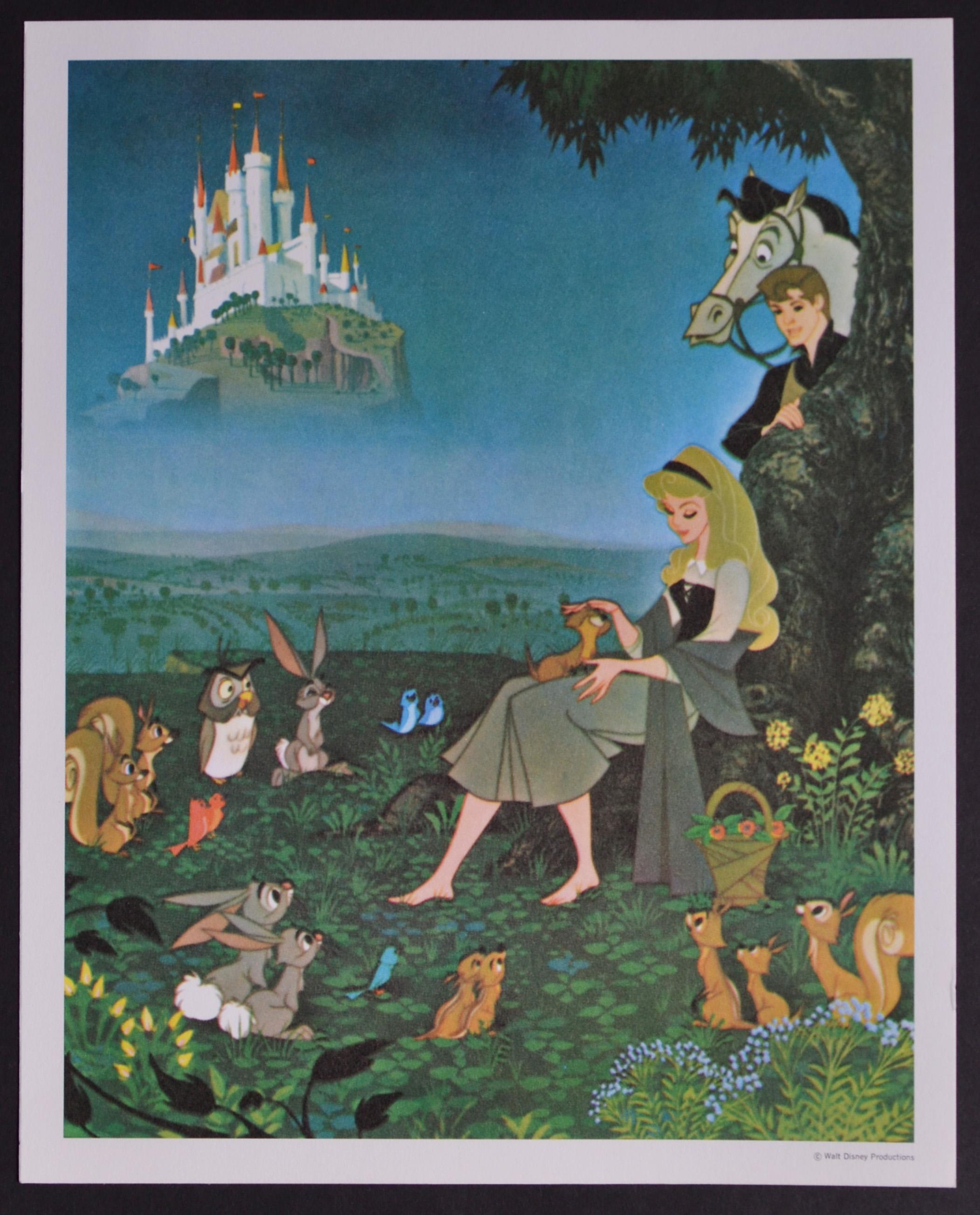 Unknown Interior Print – Sleeping Beauty Titel (Lobby Card) eines Walt-Disneys-Films, USA 1959.