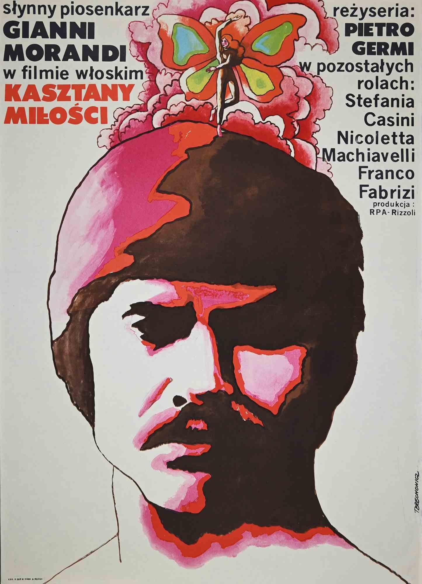 Unknown Figurative Print - Slynny Piosenkarz - Vintage Poster - 1970