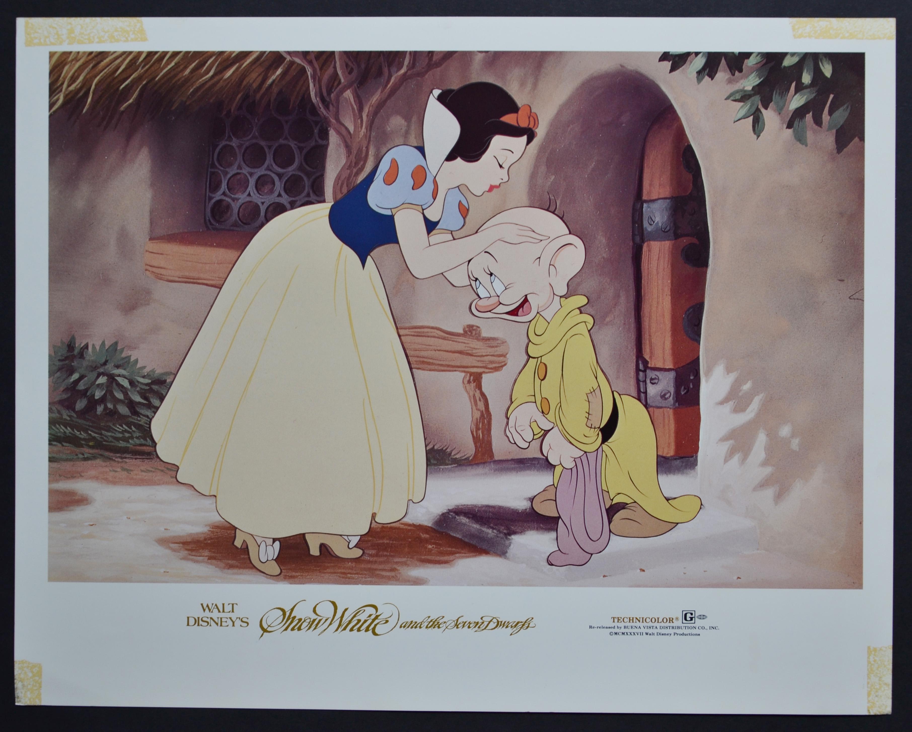 Unknown Interior Print - „Snow White and the Seven Dwarfs“ Lobby Card of Walt Disney’s Movie, USA 1937.