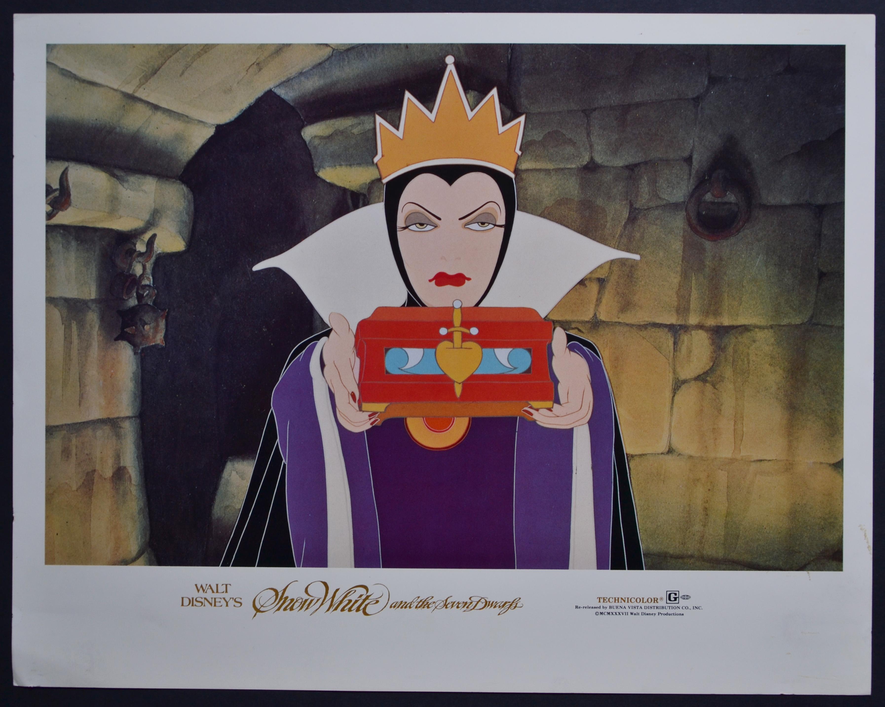 Unknown Interior Print – Snow White and the Seven Dwarfs, Lobby-Karte von Walt Disneys, USA 1937.