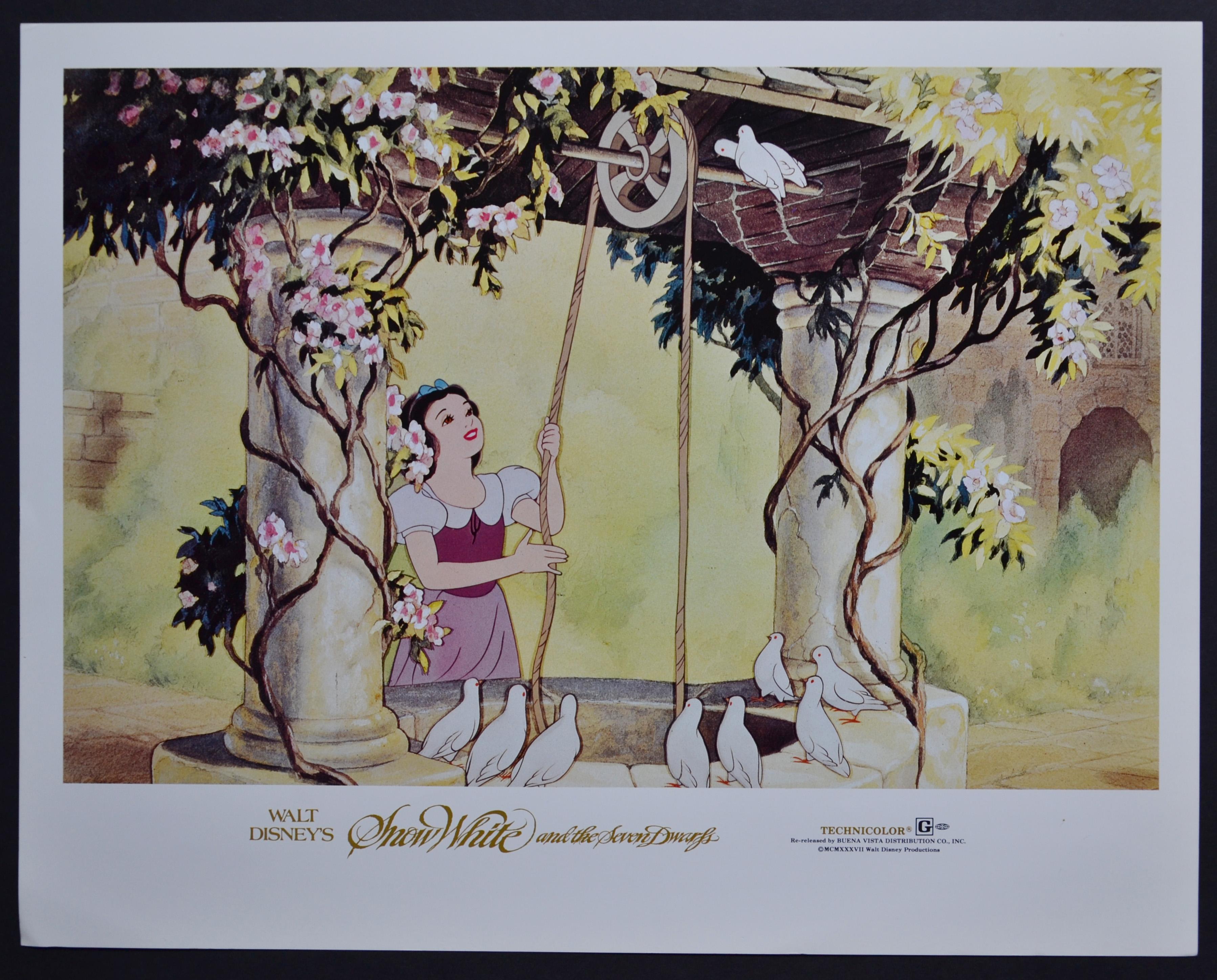 Unknown Interior Print - „Snow White and the Seven Dwarfs“ Lobby Card of Walt Disney’s Movie, USA 1937.