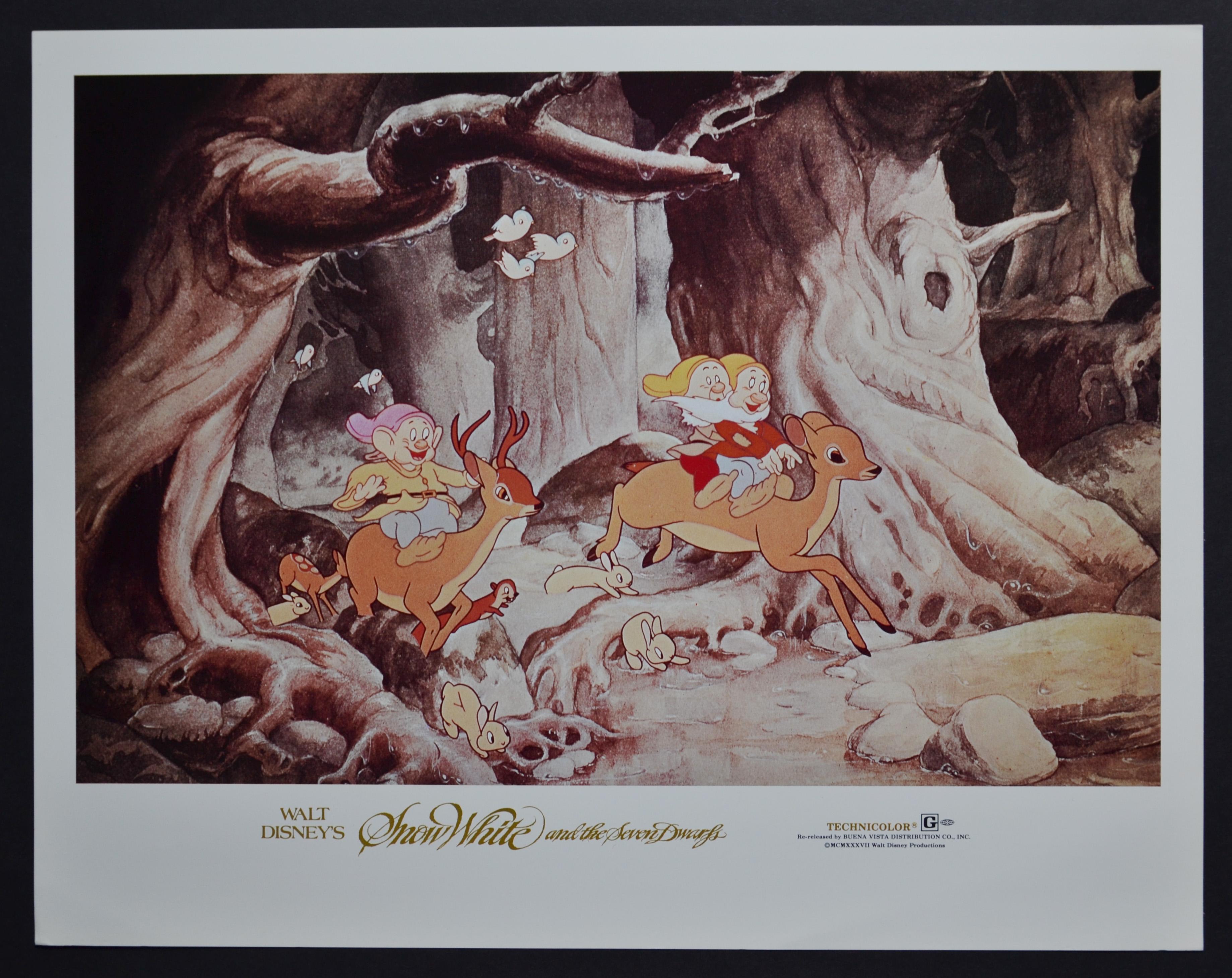 „Snow White and the Seven Dwarfs“ Lobby Card of Walt Disney’s Movie, USA 1937.