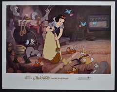 Vintage „Snow White and the Seven Dwarfs“ Lobby Card of Walt Disney’s Movie, USA 1937.