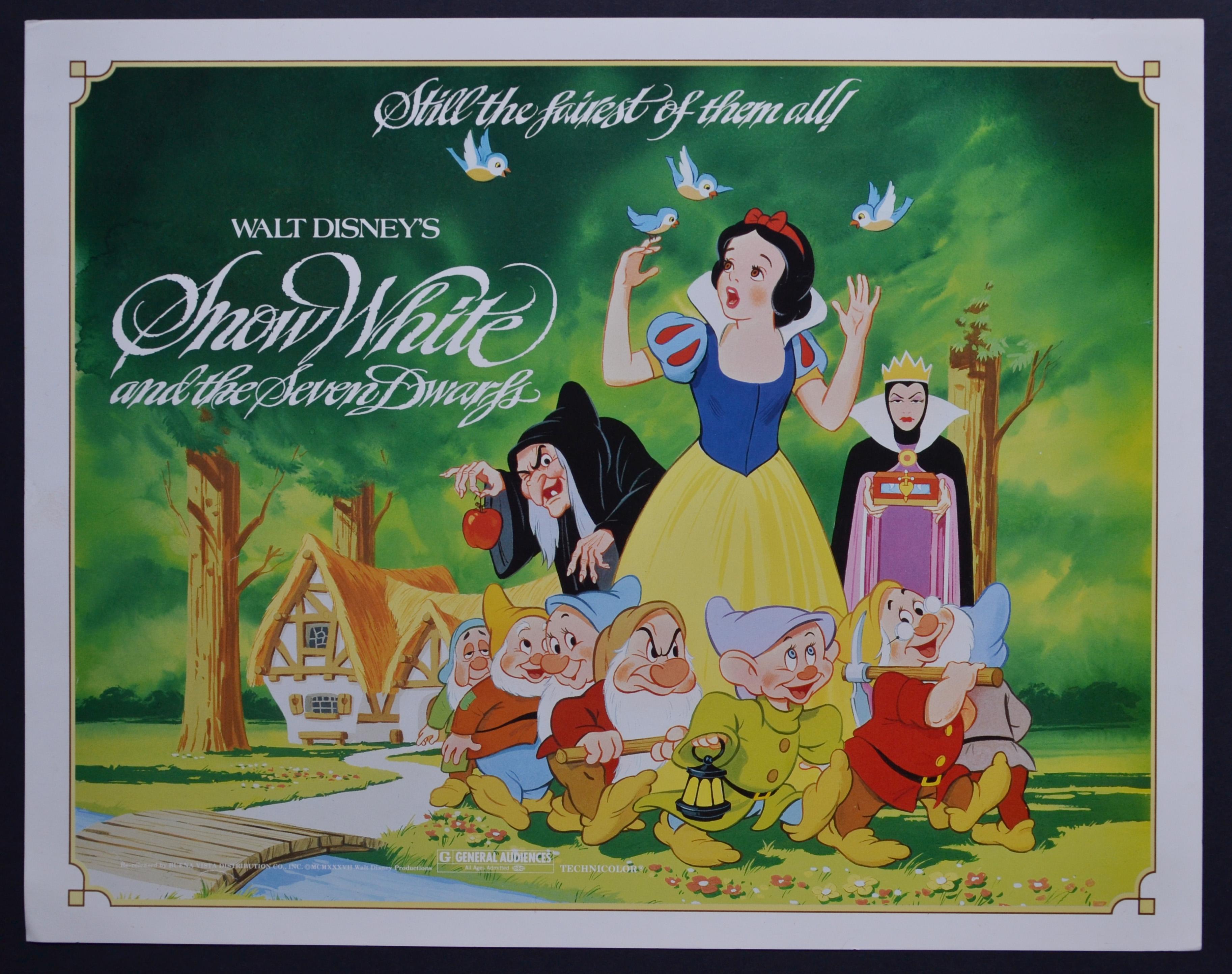Unknown Interior Print – Snow White and the Seven Dwarfs, Lobby-Karte von Walt Disneys, USA 1937.