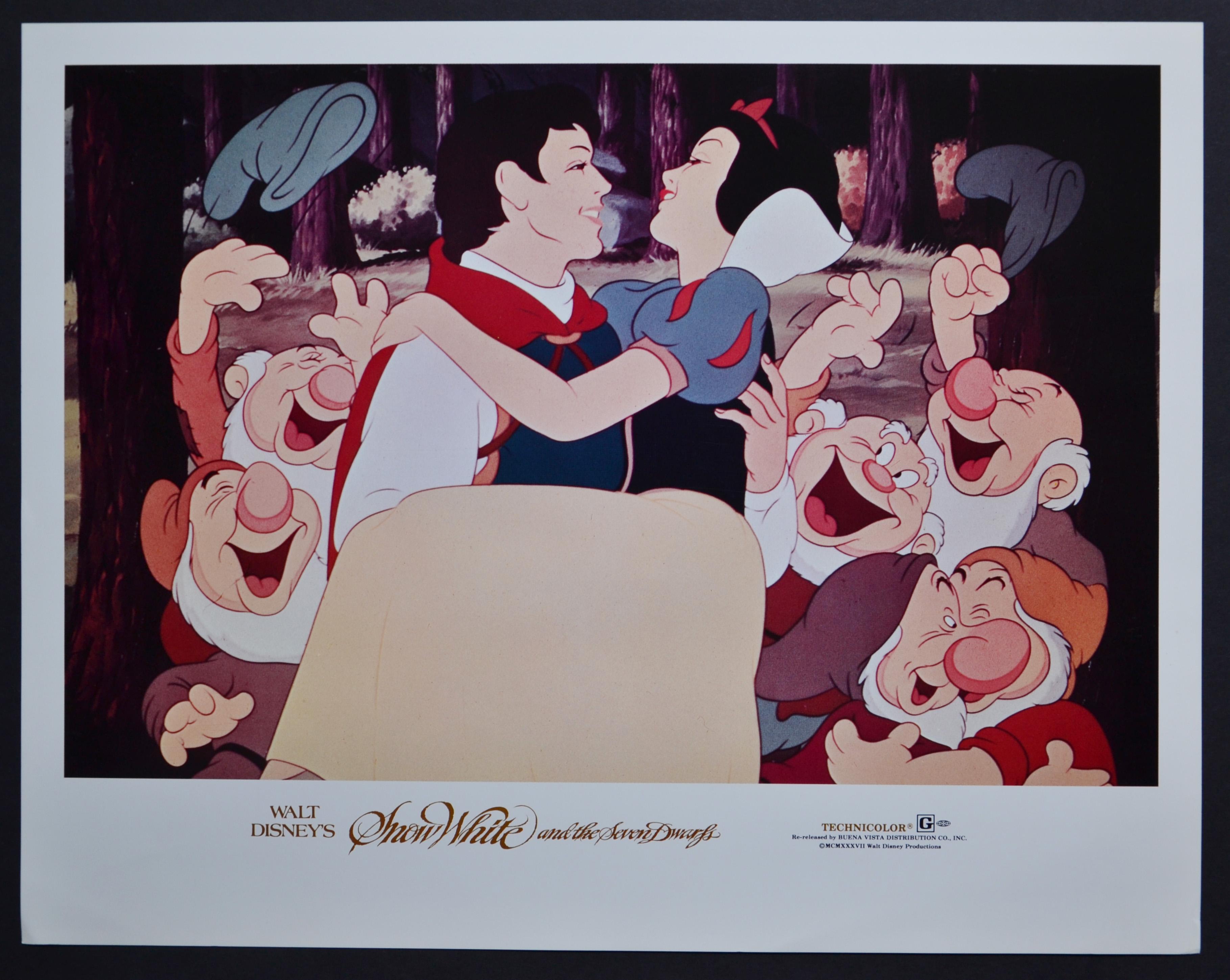 „Snow White and the Seven Dwarfs“ Lobby Card of Walt Disney’s Movie, USA 1937.