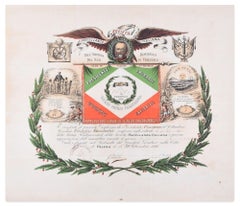 Societ Fratellanza Italiana - Crayon original - 1881