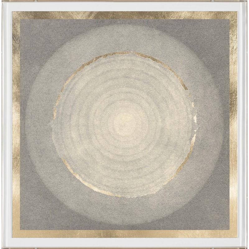 Unknown Abstract Print - Solaris No. 3, gold leaf, framed