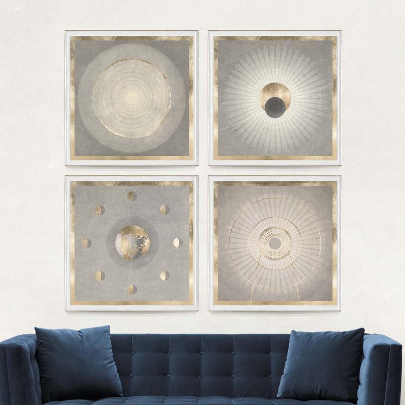 Solaris No. 3, gold leaf, unframed - Print by Unknown