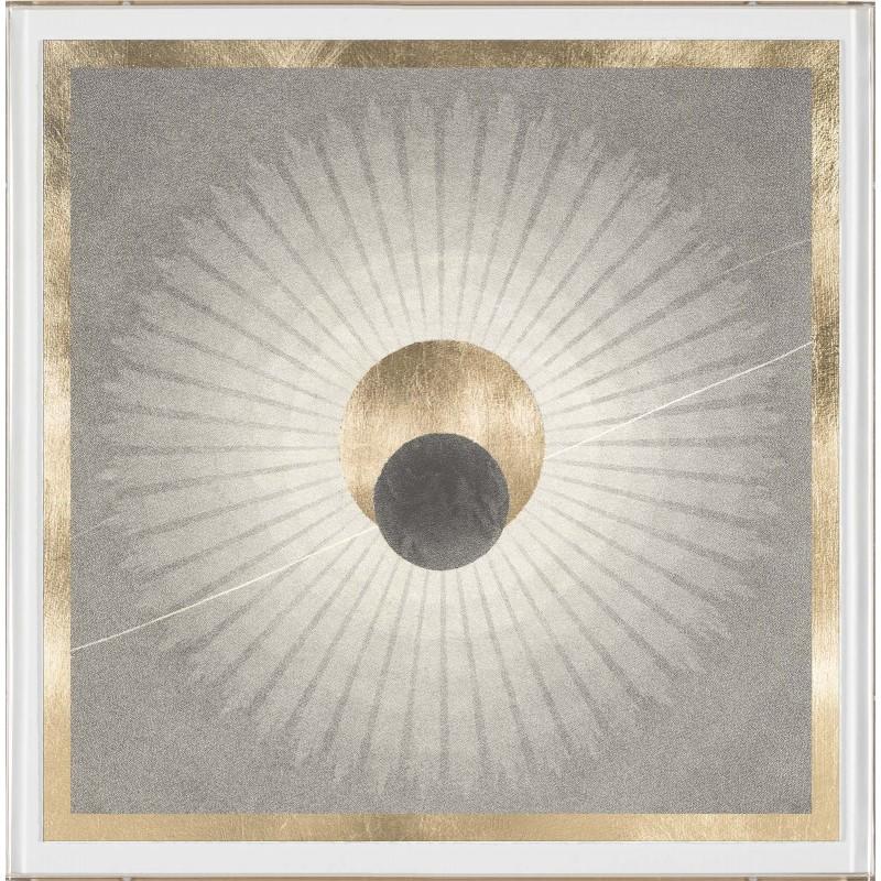 Unknown Abstract Print - Solaris No. 4, gold leaf, framed