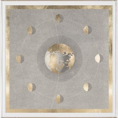 Solaris No. 5, gold leaf, framed