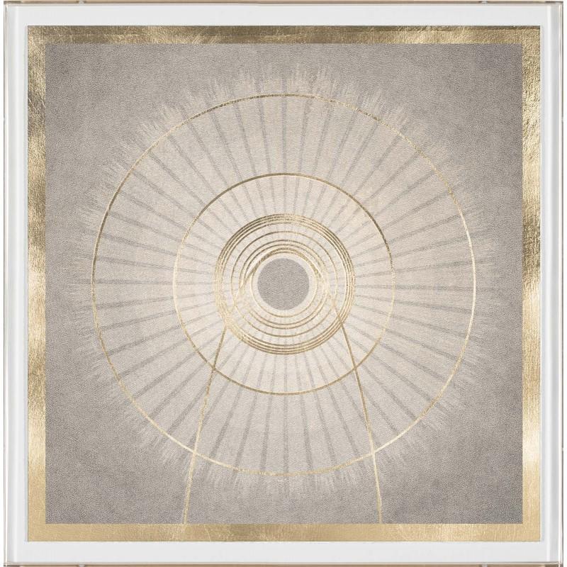 Unknown Abstract Print - Solaris No. 6, gold leaf, framed