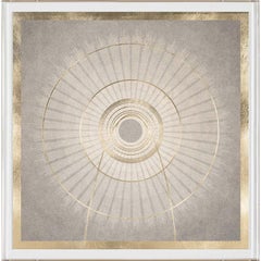 Solaris No. 6, gold leaf, framed