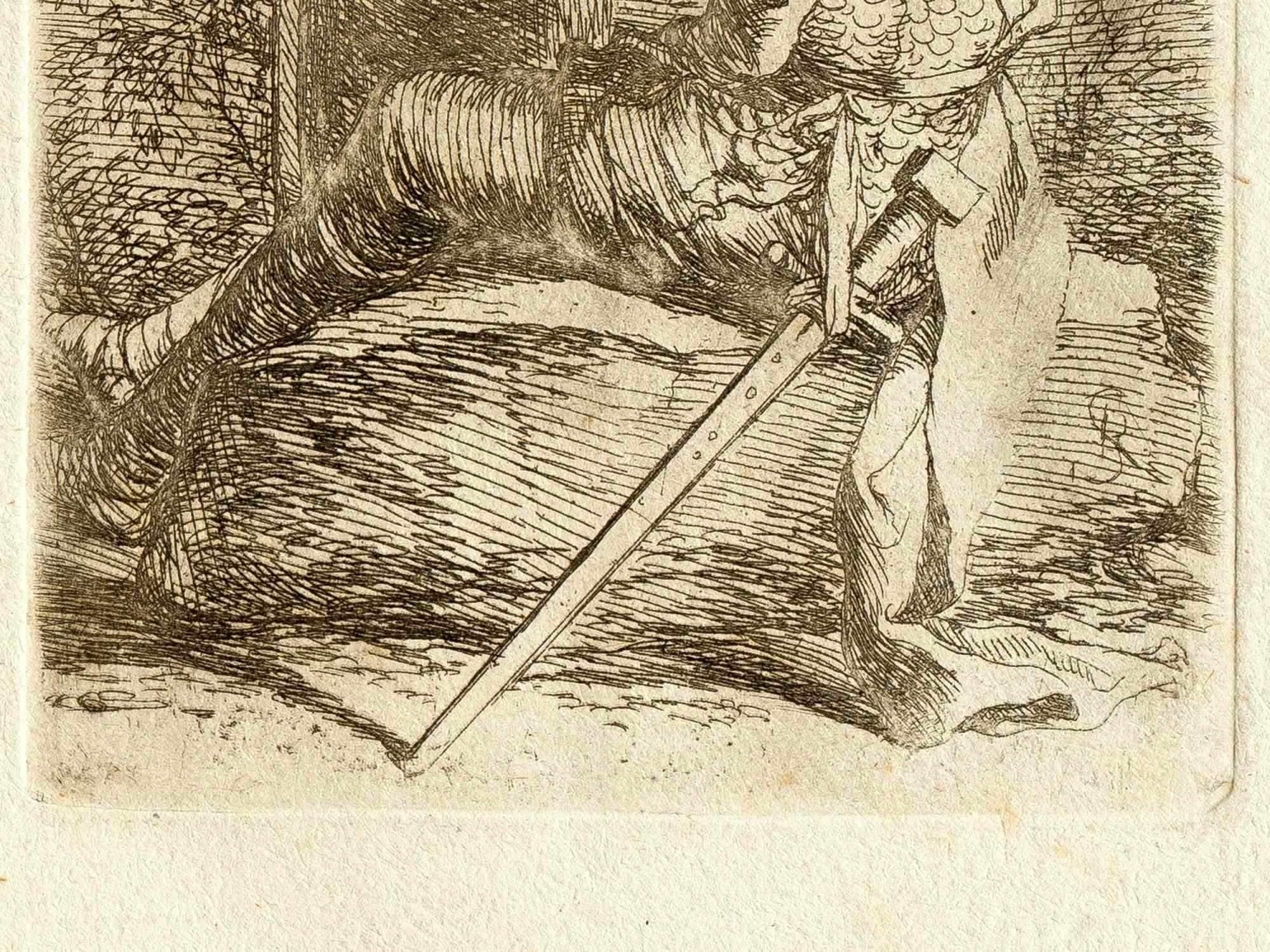 Soldat -  Gravure - 17e siècle - Moderne Print par Unknown