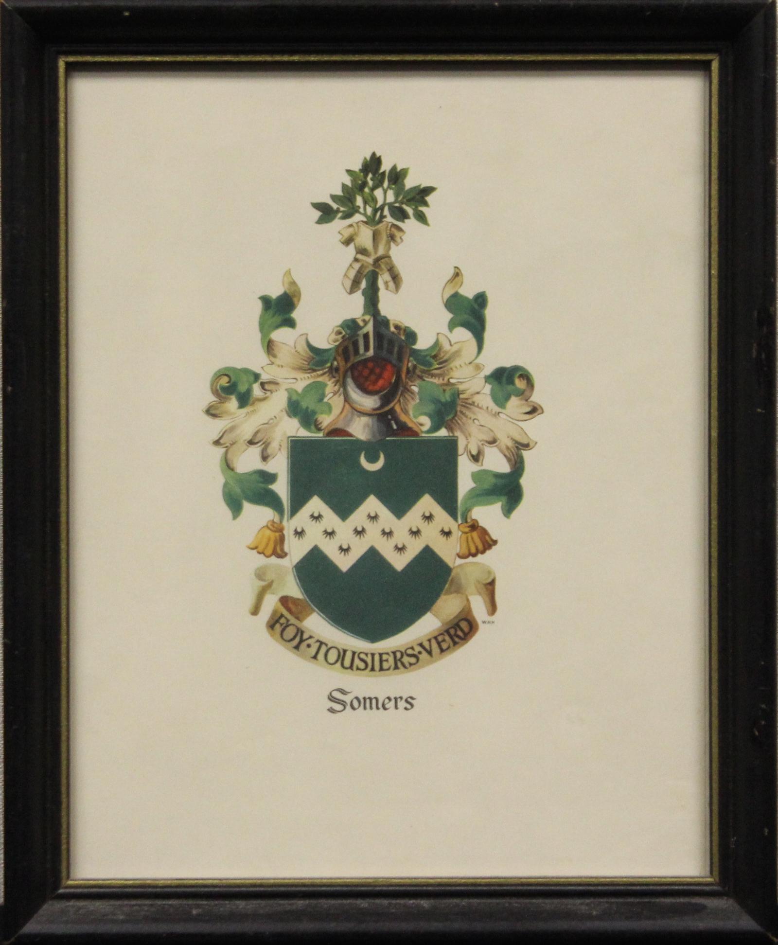 "Somers Armorial Coat-Of-Arms" - Print by Unknown