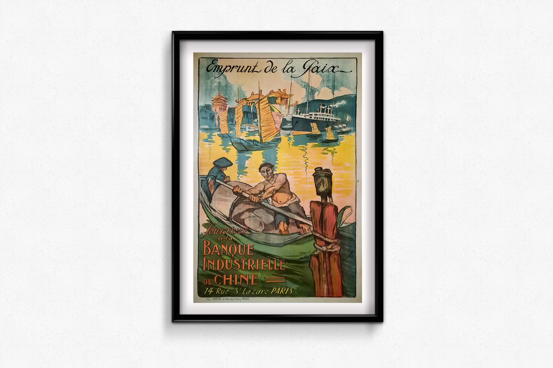 Souscrivez à la Banque Industrielle de Chine -Emprunt de la Paix original poster en vente 2