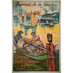 Antique Souscrivez à la Banque Industrielle de Chine –Emprunt de la Paix original poster